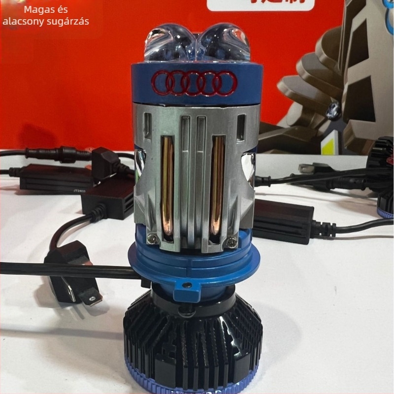 H4 LED autó- és motorkerékpár fényszóró távoli és közeli integrációval, 70W, 8000LM