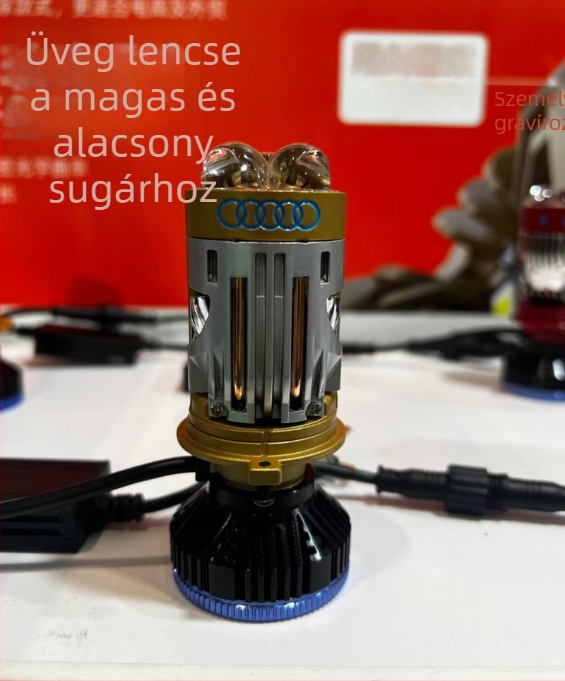 H4 LED autó- és motorkerékpár fényszóró távoli és közeli integrációval, 70W, 8000LM