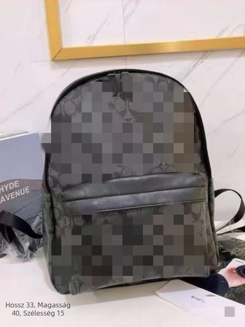 Férfi bőrtáska hátizsák üzleti és utazási célokra, 14 hüvelykes laptophoz, 20–35 literes kapacitás, csíkos minta