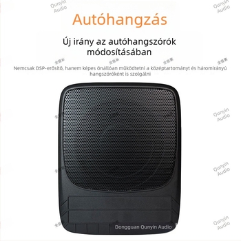 DSP autóhifi erősítő integrált mélynyomóval és alumínium ötvözet házzal, tömeg 2.95, feszültség 10-16V, SNR > 102 dB