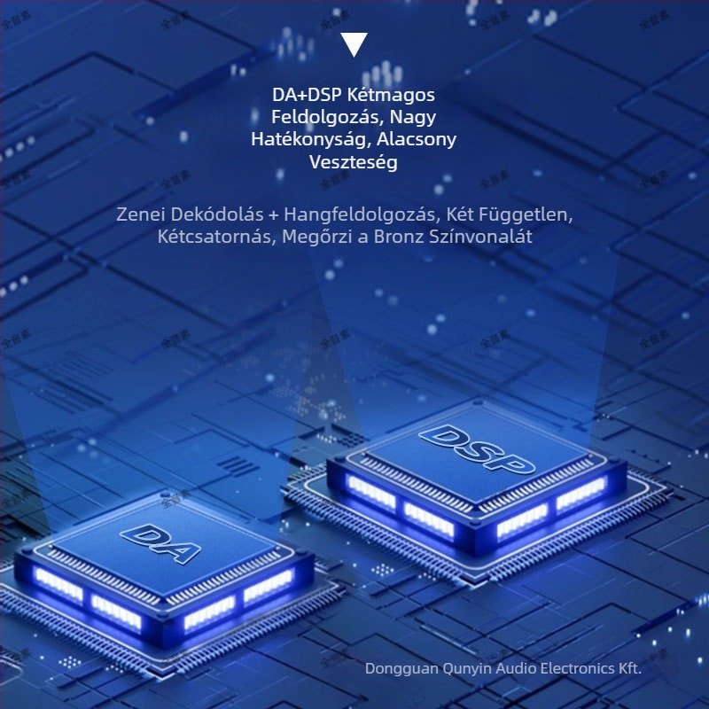 DSP autóhifi erősítő integrált mélynyomóval és alumínium ötvözet házzal, tömeg 2.95, feszültség 10-16V, SNR > 102 dB