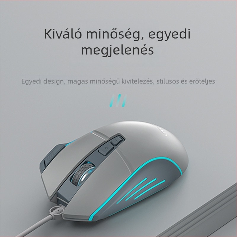 G1Pro vezetékes játékmouse, 7200 DPI, 8 gomb, USB, 1,5 m kábel, ergonómikus