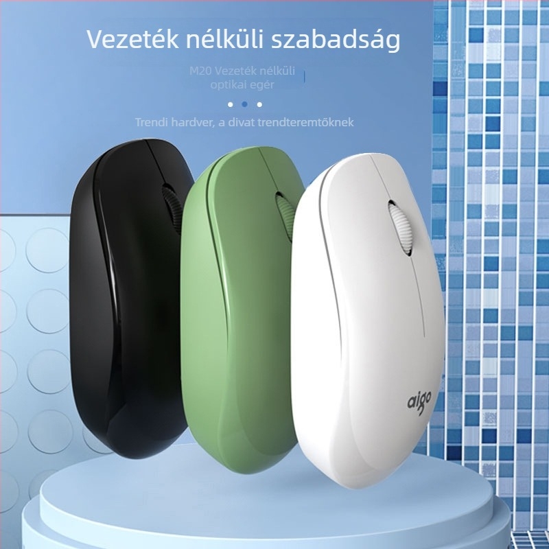 M20 vezeték nélküli egér, 2.4GHz USB, 1000dpi, 3 gomb, 10 m hatótávolság