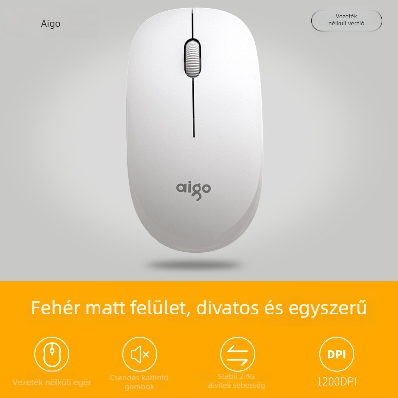 M20 vezeték nélküli egér, 2.4GHz USB, 1000dpi, 3 gomb, 10 m hatótávolság