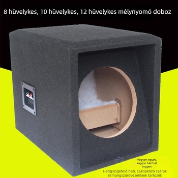 Autóhifi doboz - üres fa doboz teszteléshez, labirintus kialakítás, velúr belső