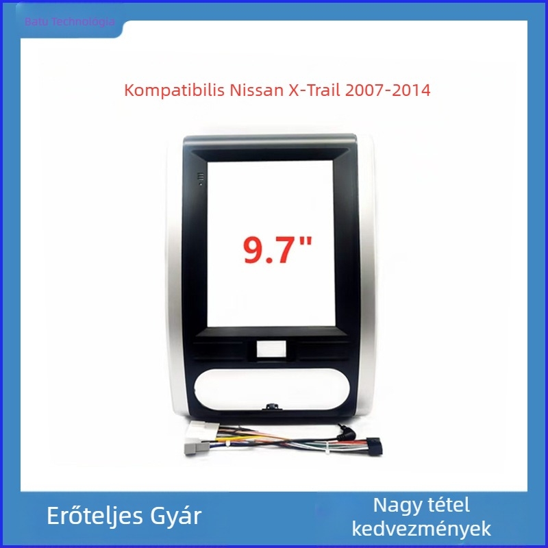 Nissan X-Trail / Qashqai / MX6 központi vezérlő/navigációs keret Ni-96 – PC+ABS, 1 kg, testreszabható