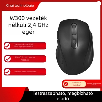 Optikai vezeték nélküli egér, 6 gomb, 1600 DPI, USB-vevő 2,4 GHz, 10 m hatótáv