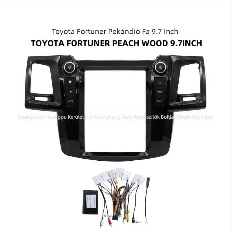 Vigo Android navigációs keret Toyota Fortuner 2005-2014, nagy képernyős panel, modell Vigo, tömeg 2,2 kg, anyag műanyag