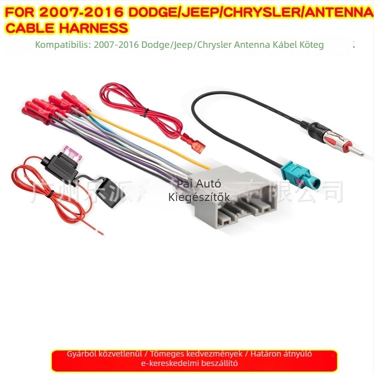 Peak GB-102B 2-DIN DVD kábelcsatlakozó Jeep hangrendszer keretéhez, rozsdamentes acél, 12V, 80 g