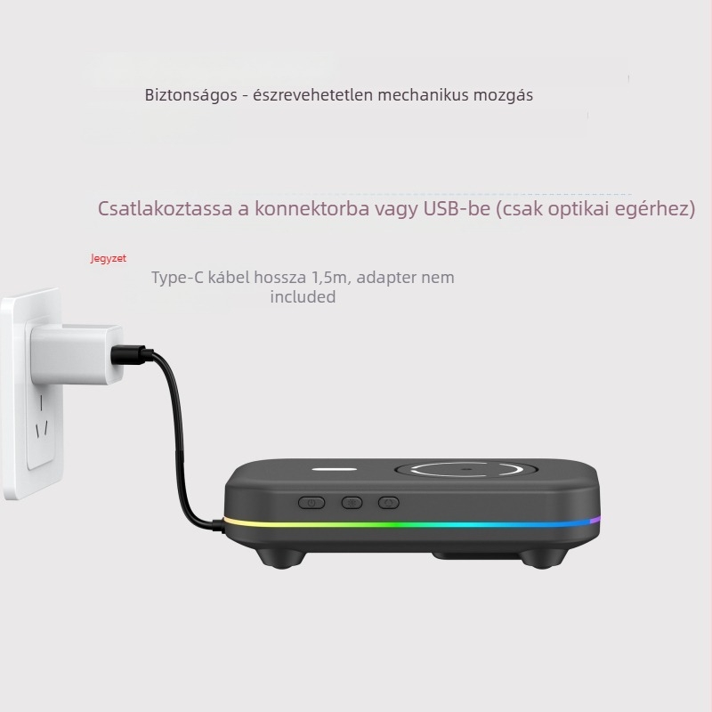 Kábelezett trackball egér, 1000dpi, USB, 3 gomb, 1,5 m kábel, automatikus mozgás anti-idle funkció