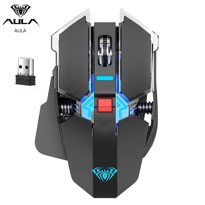 Vezeték nélküli egér 3500 DPI-vel, 7 gombbal, újratölthető, 2,4 GHz USB kapcsolattal