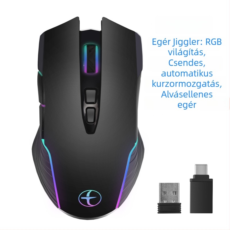 Optikai USB egérmozgató, 1600 DPI, 7 gomb, E50 modell, 2,4 GHz vezeték nélküli