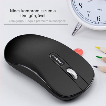Néma vezeték nélküli egér, újratölthető, 1200 DPI, 2.4G USB, ergonikus kialakítás, Modell T2