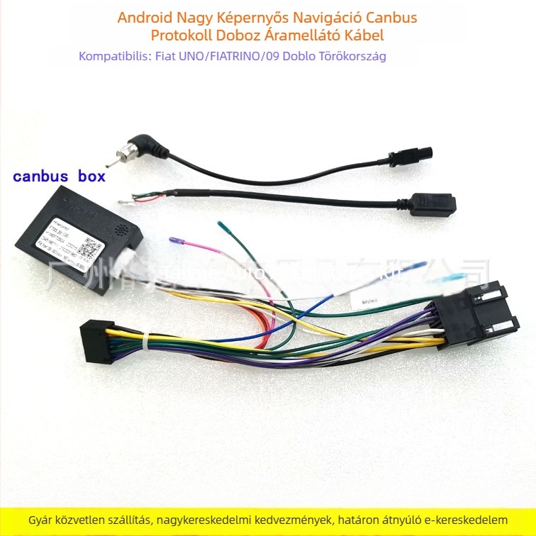 Fiat 500L Panda Uno Doblo Android navigációs tápkábel FI-26, tiszta réz, 0,4 kg, audió módosítás