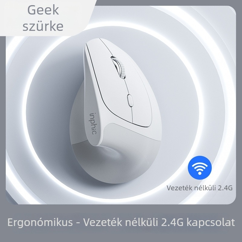 X9 ergonomikus függőleges vezeték nélküli egér Bluetooth és 2,4 GHz két üzemmóddal, csendes irodai egér