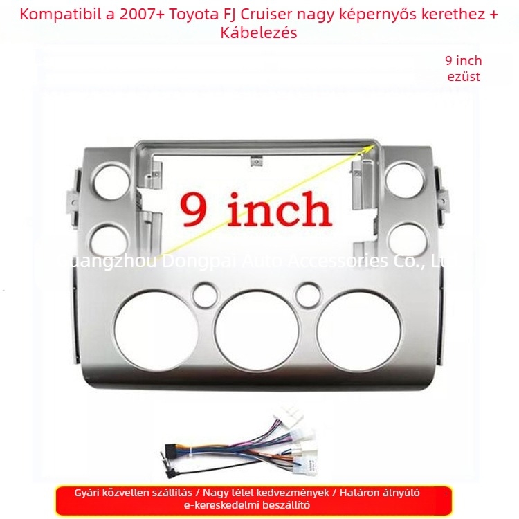 Toyota FJ Cruiser 2007+ hang- és navigációs módosító panel • ABS • 12V • 500 g