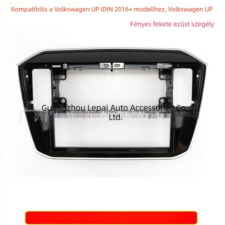 Autó audio DVD panel keret VW Up, Skoda Citigo, Seat Mii számára — műanyag; 0,3 kg; Guangdong eredet; Peak autóalkatrészek; audio módosítás