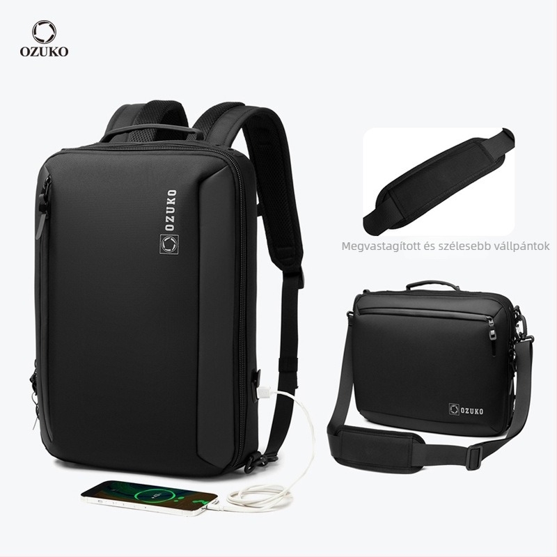 Üzleti laptop hátizsák, kapacitás 20-35 L, Oxford anyag, vízálló, kopásálló, kompatibil 15,6 hüvelykes laptophoz
