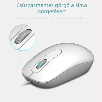 N200 optikai egér, USB, 1200 DPI, 3 gomb, asztali számítógépekhez, 1 m kábel