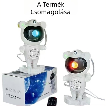 Asztronauta dekor lámpa Bluetooth hangszóróval, USB tápegység, távirányító, padlóra vagy falra szerelhető