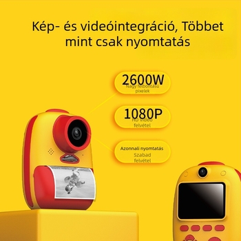 Gyerekeknek Polaroid digitális kamera hőt nyomtatással, mini dupla objektív, modell D10, TF-kártya, 2,0″ LCD, 1–5 MP érzékelő, ABS ház