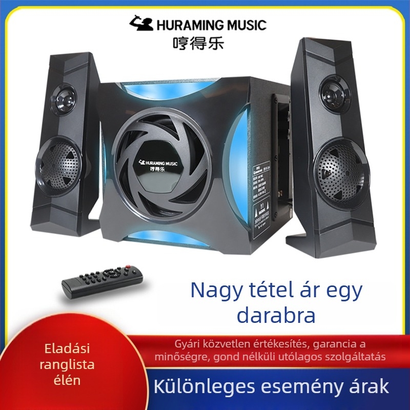 2.1-csatornás számítógépes hangfalak, 60W kimenet, Bluetooth 5.2, USB lejátszás, kártyahely