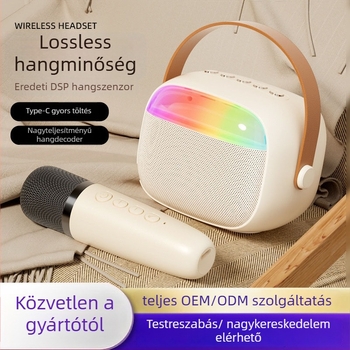 Beépített és kivehető mikrofonnal rendelkező Bluetooth hangszóró otthonra és szabadban — 5W, Bluetooth 5.3, 100Hz–20kHz, 10m hatótáv, beépített 1000–1200mAh akkumulátor