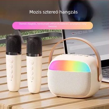 Beépített és kivehető mikrofonnal rendelkező Bluetooth hangszóró otthonra és szabadban — 5W, Bluetooth 5.3, 100Hz–20kHz, 10m hatótáv, beépített 1000–1200mAh akkumulátor