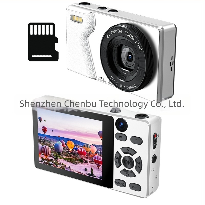 Dígital kamera diákoknak és gyerekeknek: 4K videó, selfie mód, 2.8 hüvelykes LCD, TF-kártya foglalat, fém ház. Modell A61_