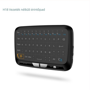 H18 Mini billentyűzet vezeték nélküli Air Mouse-szal (2.4G, USB, 1600 DPI, 20 m hatótáv, 0,22 kg)