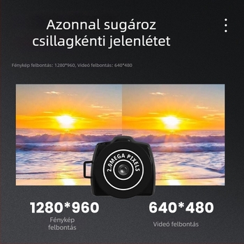 Y2000 Gyerekeknek Action Kamera – 720p videó és fotó, ABS ház, TF-kártya, 1–2 óra akku, LCD nélkül