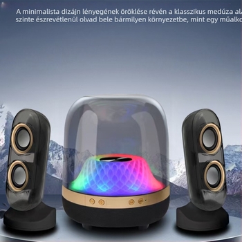 Vezeték nélküli Bluetooth hangszóró 5‑hangszórós rendszerrel, IPX5 vízálló, Bluetooth 5.3, beépített 4000–6000 mAh akkumulátor, 40 W névleges teljesítmény