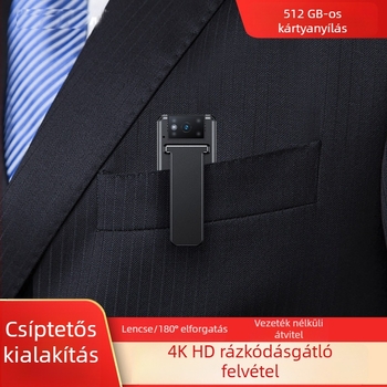 4K HD éjszakai látású kamera, vezeték nélküli Wi‑Fi-vel, telefonról nézhető, ultrahosszú készenléti idő, hatósági felhasználású felvevő