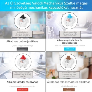 Xinmeng K918 104-gombos mechanikus billentyűzet, vezetékes, háttérvilágítással