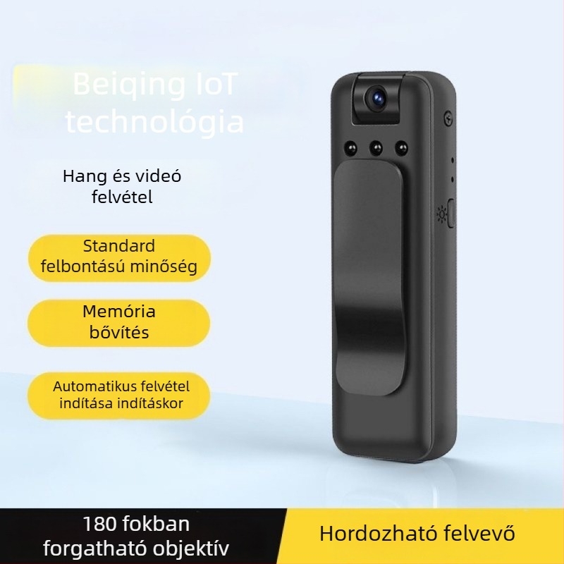 Rendőrségi testkamera 3CCD szenzorral, 720p felvétel, 1,5 colos LCD, microSD tárhely