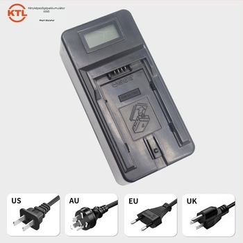 F960 kamera töltő, Canon, Sony, Samsung és mások kompatibilis; Li-Po akkumulátorok támogatása; ABS ház; kijelzővel