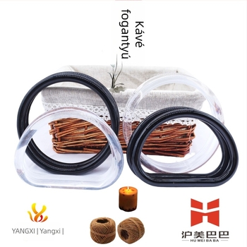 Akril fogantyú kör D-gyűrű és félkör alakú táskafogantyú DIY kiegészítő, vízálló, friss és édes stílus