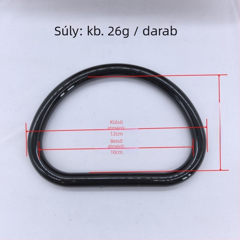 Akril fogantyú kör D-gyűrű és félkör alakú táskafogantyú DIY kiegészítő, vízálló, friss és édes stílus