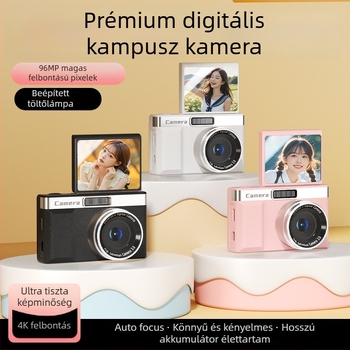 CCD digitális kamera forgatható kijelzővel; 24 MP+ CCD szenzor; 8x digitális zoom; maximális felbontás 1280×1024