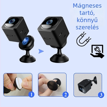 AS02 Vezeték nélküli Wi‑Fi Megfigyelő Kamera Videófelvétellel, TF-kártya támogatás, 240 perc üzemidő