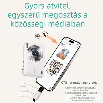 Model M5 Retro stílusú digitális kamera CCD szenzorral, 8 MP, 18x optikai zoom, 2.4 inch LCD, periszkópos objektív, elektronikus képstabilizáció, arcprioritás, makró, USB 2.0, TF kártyahely, ABS ház, hordozható utazó kamera, teljes manuális működés
