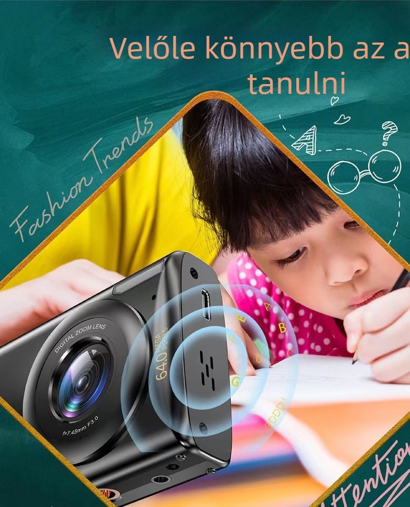 4K hordozható, többfunkciós kamera C1 diákoknak – TF memóriakártya, 2,8 hüvelykes LCD, szűrő és sorozatfelvétel
