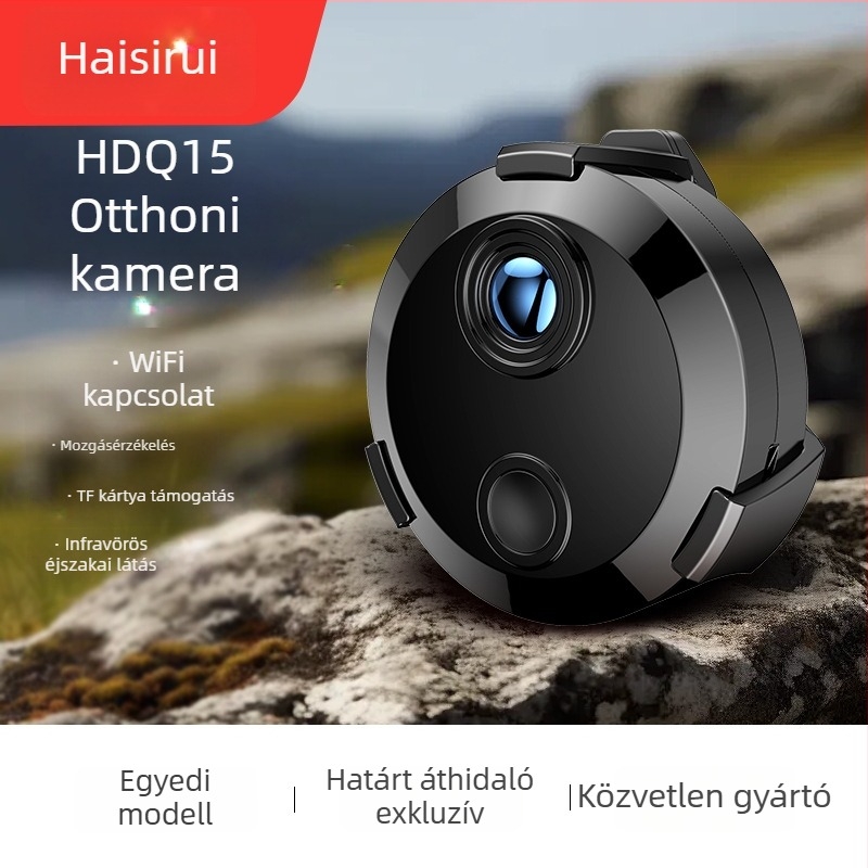 HDQ15 kamera 1080p felbontású, Wi‑Fi, infravörös éjjellátó, akkumulátor üzemideje 180 perc