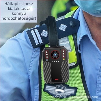 4K robbanásbiztos rendőrségi testkamera, hordozható, hosszú üzemidejű akkumulátor, éjszakai látás és infravörös felvétel