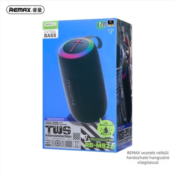 Vezeték nélküli kültéri hangszóró RGB LED világítással, Bluetooth 5.0, IPX7 vízálló, beépített akkumulátor 1000–1200 mAh, teljesítmény 7W