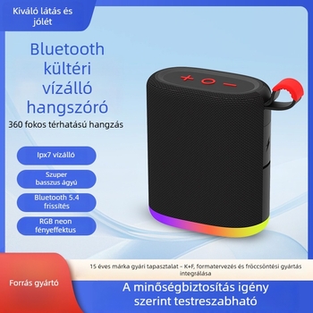 Új 6.0 verzió: kültéri vízálló RGB neon Bluetooth hangszóró, hordozható