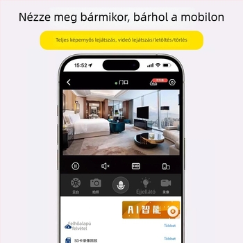 Vezeték nélküli éjszakai megfigyelő kamera Wi-Fi-vel, felbontás 2304x1296P, 3CMOS szenzor, 1.5-inch LCD