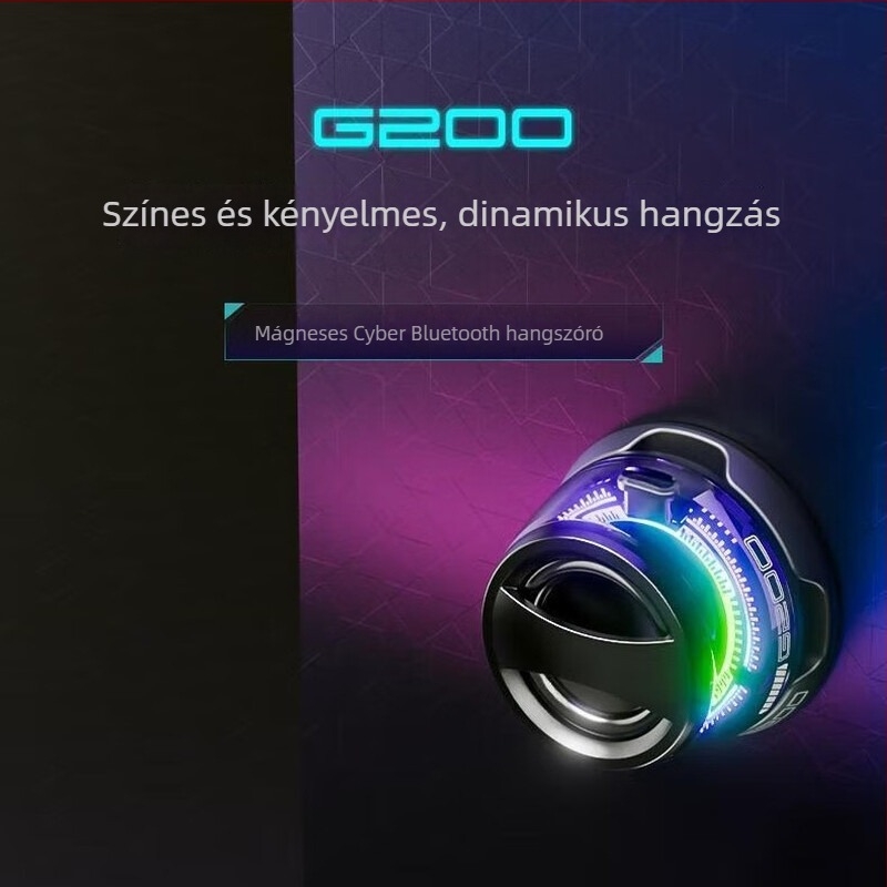 G200 hordozható mini Bluetooth hangszóró szubwooferrel, Bluetooth kapcsolat, 60 Hz–15 kHz, SNR ≥70 dB, IPX5, beépített akkumulátor 800–1000 mAh