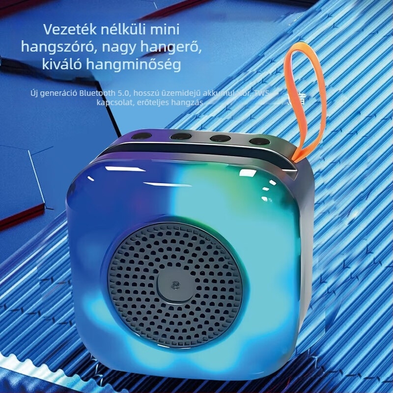 Kis hordozható Bluetooth hangszóró kültéren — 5 W kimenet, USB táplálás, beépített 800–1000 mAh akkumulátor, frekvencia-tartomány 60 Hz–15 kHz, SNR ≥70 dB, modell X16