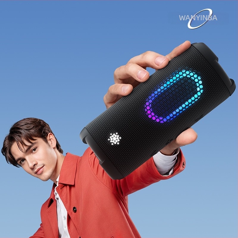 Wanyinba M9 Bluetooth hangszóró – IPX7 vízálló, 40W kimenet, beépített 6000mAh akkumulátor, Bluetooth 5.3, 4 hangszóró
